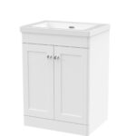600mm Floor Standing 2-Door Vanity with Basin - 0 Tap Hole