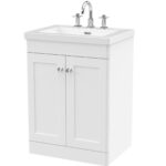 600mm Floor Standing 2-Door Vanity with Basin - 3 Tap Hole