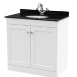 800mm Floor Standing 2 Door Vanity & Marble Top 1TH