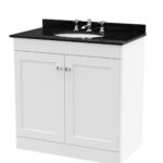 800mm Floor Standing 2 Door Vanity & Marble Top 3TH