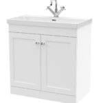 800mm Floor Standing 2-Door Vanity with Basin - 1 Tap Hole