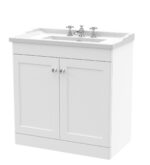 800mm Floor Standing 2 Door Vanity & Basin 3TH