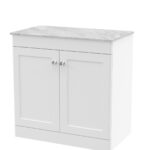 800mm Floor Standing 2-Door Vanity with Marble Top