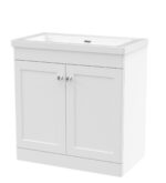 800mm Floor Standing 2-Door Vanity with Basin - 0 Tap Hole