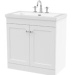 800mm Floor Standing 2-Door Vanity with Basin - 3 Tap Hole