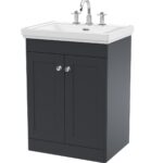 600mm Floor Standing 2-Door Vanity & Basin 3TH