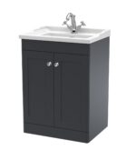 600mm Floor Standing 2 Door Vanity & Basin 1TH