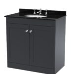 800mm Floor Standing 2 Door Vanity & Marble Top 3TH