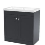 800mm Floor Standing 2-Door Vanity with Basin - 0 Tap Hole