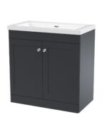 800mm Floor Standing 2-Door Vanity with Basin - 0 Tap Hole