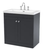 Nuie Classique 800mm Floor Standing 2-Door Vanity with Basin - 3 Tap Hole
