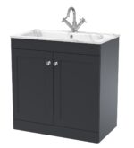 800mm Floor Standing 2-Door  Unit & Stone Basin 1TH
