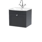 500mm Wall Hung 1-Drawer Unit & Curved Basin
