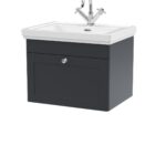 600mm Wall Hung 1-Drawer Vanity & Basin 1TH