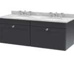 1200mm Wall Hung 2 Drawer Vanity & Marble Top