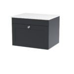 600mm Wall Hung 1-Drawer Vanity with Marble Top