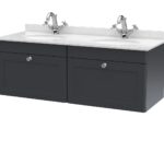 1200mm Wall Hung 2 Drawer Vanity & Marble Top