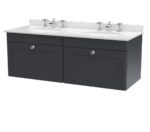 Nuie Classique 1200mm Wall Hung 2 Drawer Vanity & Marble Top