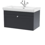 Nuie Classique 800mm Wall Hung 1-Drawer Vanity & Basin 1TH