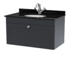 800mm Wall Hung 1 Drawer Vanity & Marble Top 1TH