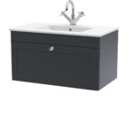 800mm Wall Hung Single Drawer Vanity with Basin - 1 Tap Hole