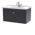 800mm Wall Hung 1 Drawer Vanity & Basin 1TH