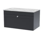 800mm Wall Hung Single Drawer Vanity with Marble Top