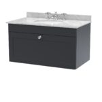 800mm Wall Hung 1 Drawer Vanity & Marble Top 3TH
