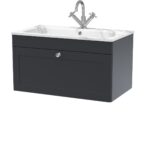 800mm Wall Hung 1-Drawer Unit & Stone Basin 1TH