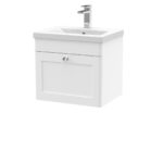 500mm Wall Hung 1 Drawer Vanity & Basin 1