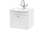 500mm Wall Hung 1-Drawer Unit & Curved Basin