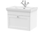 600mm Wall Hung 1-Drawer Vanity & Basin 1TH