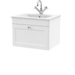 600mm Wall Hung 1-Drawer Vanity with Basin - 1 Tap Hole