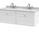 1200mm Wall Hung 2 Drawer Vanity & Marble Top