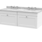 1200mm Wall Hung 2 Drawer Vanity & Marble Top