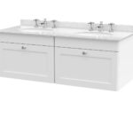 1200mm Wall Hung 2 Drawer Vanity & Marble Top