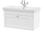 800mm Wall Hung 1-Drawer Vanity & Basin 1TH