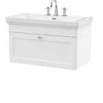 800mm Wall Hung 1-Drawer Vanity & Basin 3TH