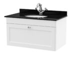 800mm Wall Hung 1 Drawer Vanity & Marble Top 1TH