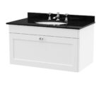 800mm Wall Hung 1 Drawer Vanity & Marble Top 3TH