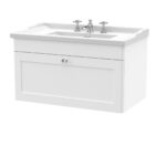 800mm Wall Hung 1 Drawer Vanity & Basin 3TH
