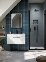 800mm Wall Hung 1-Drawer Unit & Stone Basin 1TH - Image 2