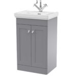 500mm Floor Standing 2-Door Vanity & Basin 1TH