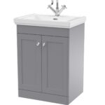 600mm Floor Standing 2-Door Vanity & Basin 1TH