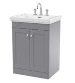 600mm Floor Standing 2-Door Vanity & Basin 3TH
