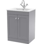 600mm Floor Standing 2-Door Vanity with Basin - 1 Tap Hole