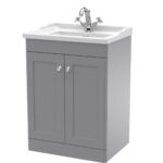 600mm Floor Standing 2 Door Vanity & Basin 1TH
