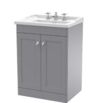 600mm Floor Standing 2 Door Vanity & Basin 3TH