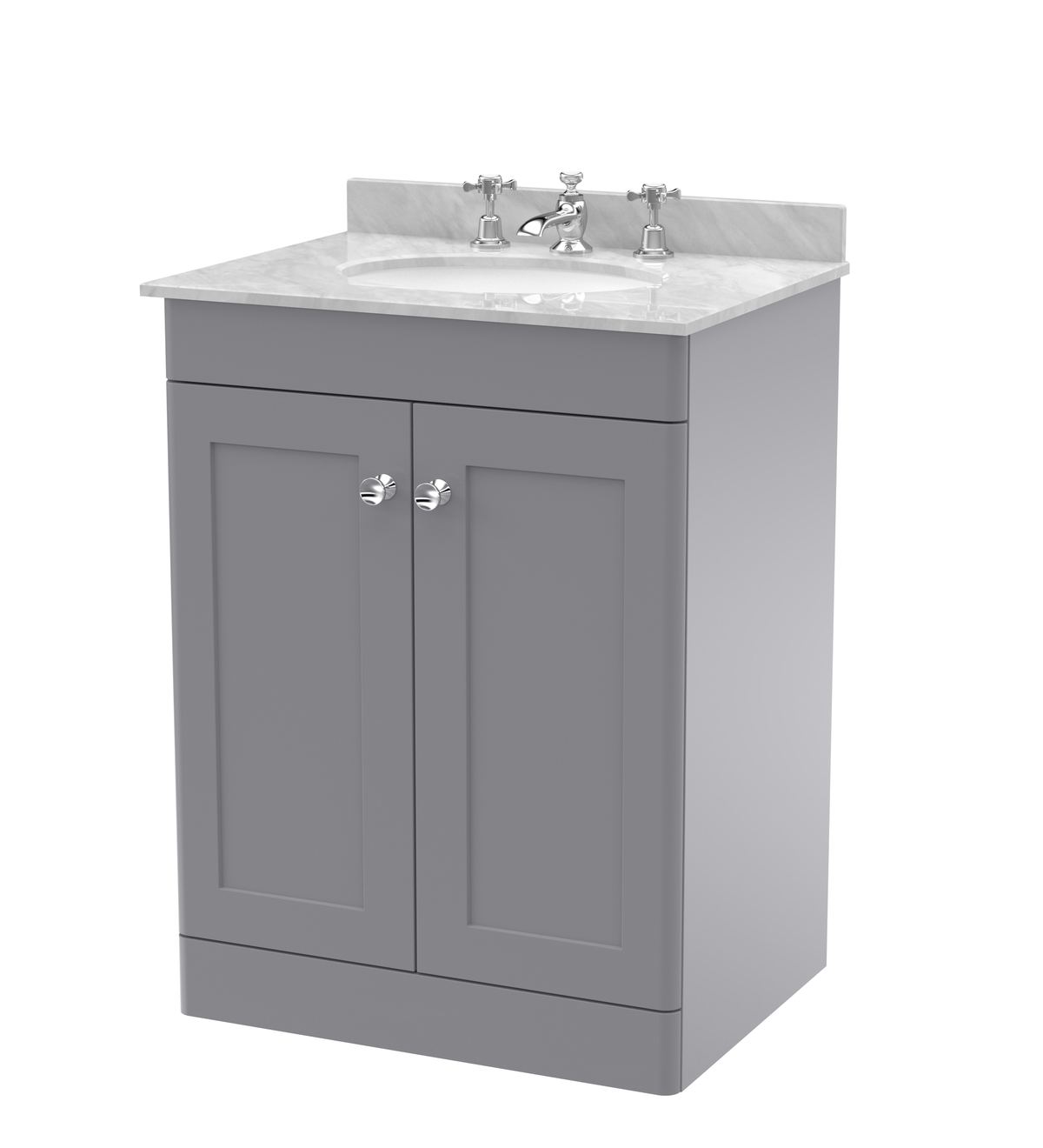 clc225gr3_furniture_v1_co-1.jpg 600mm Floor Standing 2 Door Vanity & Marble Top 3TH - Image 1