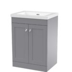600mm Floor Standing 2-Door Vanity with Basin - 0 Tap Hole
